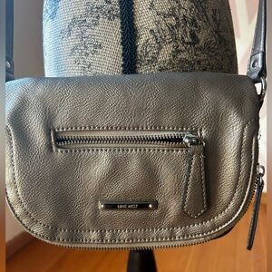 Nine West Metallic Gray Crossbody Bag